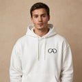 Heren model draagt Adibelli hoodie wit